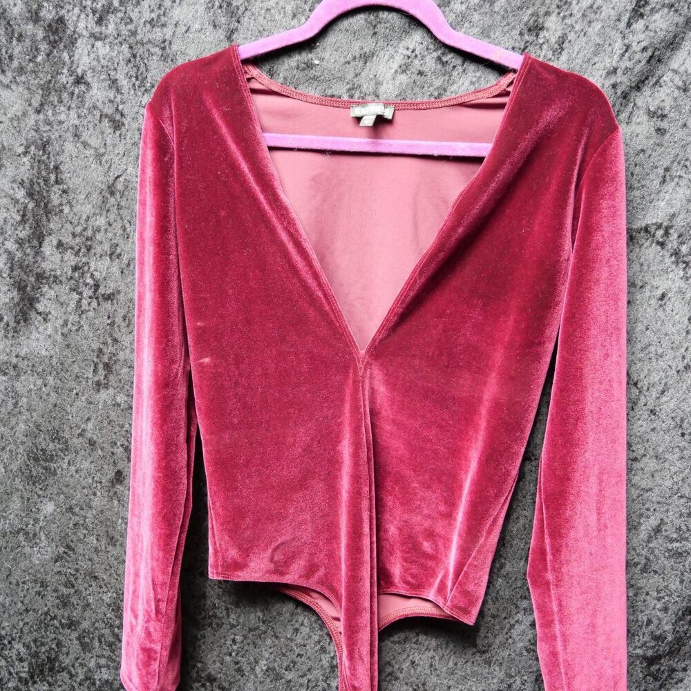 Express Women's Burgundy Bodysuit